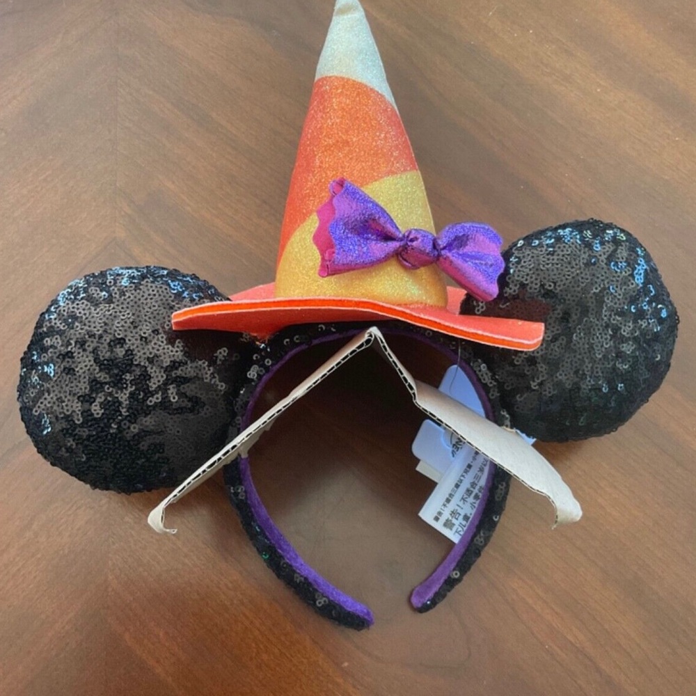 MICKEY MOUSE HALLOWEEN CANDY CORN SEQUIN EARS  UNISEX